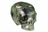 Realistic, Polished Labradorite Skull - Madagascar #151054-2